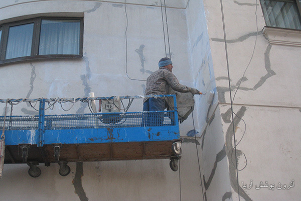 اجرای رنگ آکریلیک نمای ساختمان 