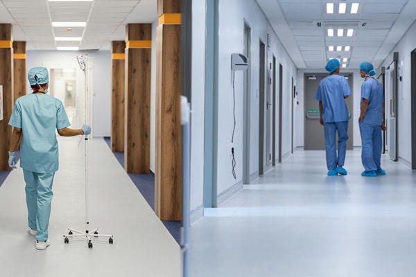 نظر کارکنان در مورد کفپوش بیمارستانی